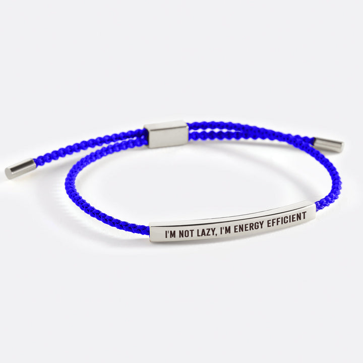 Jeg er ikke doven, jeg er energieffektiv inspirerende armbånd