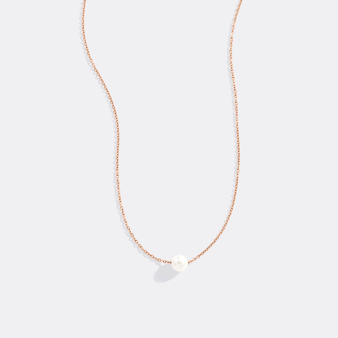Collar con perla flotante