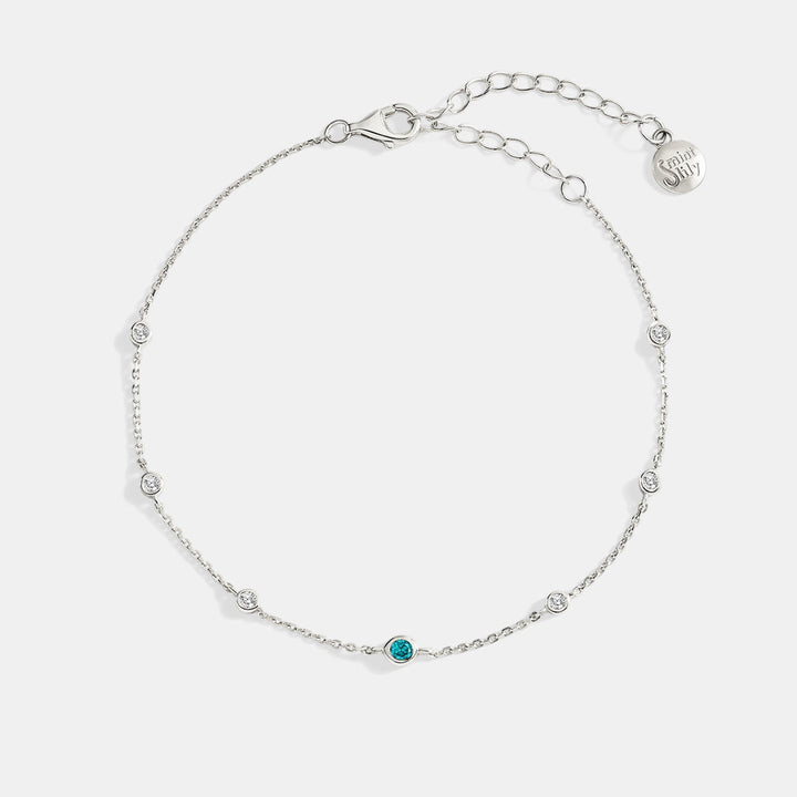 Bracciale con pietra di nascita di marzo