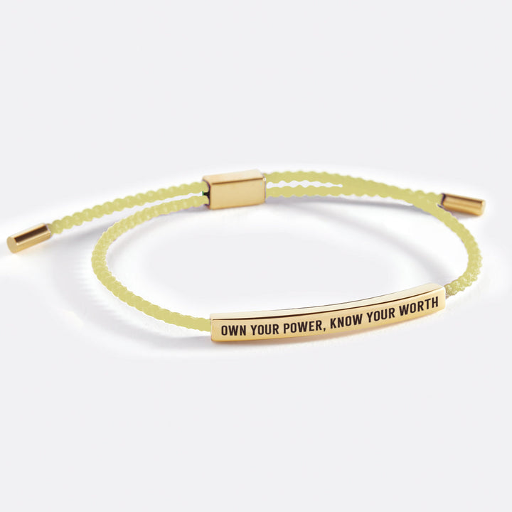 Pulsera Inspira "Posee Tu Poder, Conoce Tu Valor"