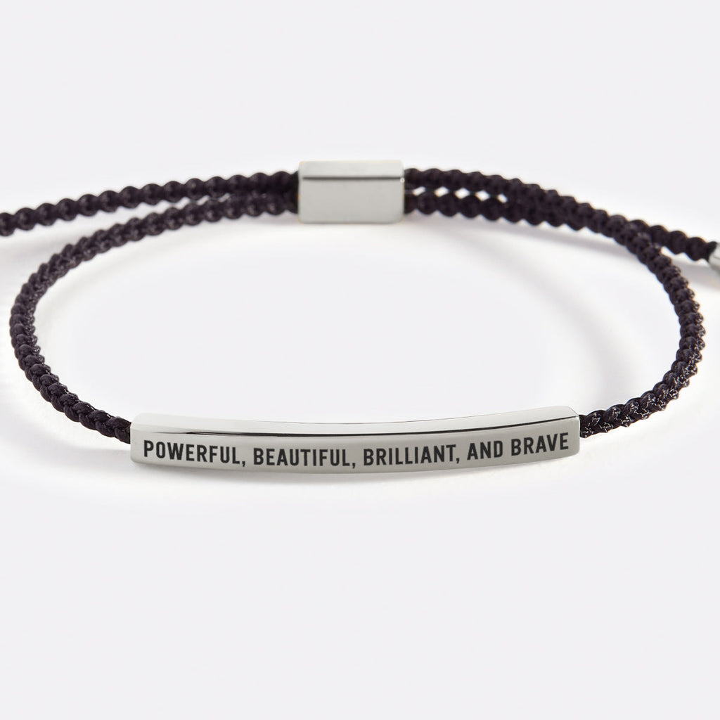 Powerful, Beautiful, Brilliant, and Brave Inspire Bracelet