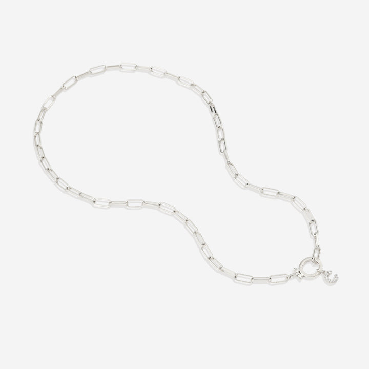 Mintfarget paperclip-kjede med pavebokstavsanheng