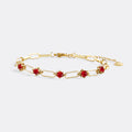 Paperclip Bracelet with Gemstone Accents
