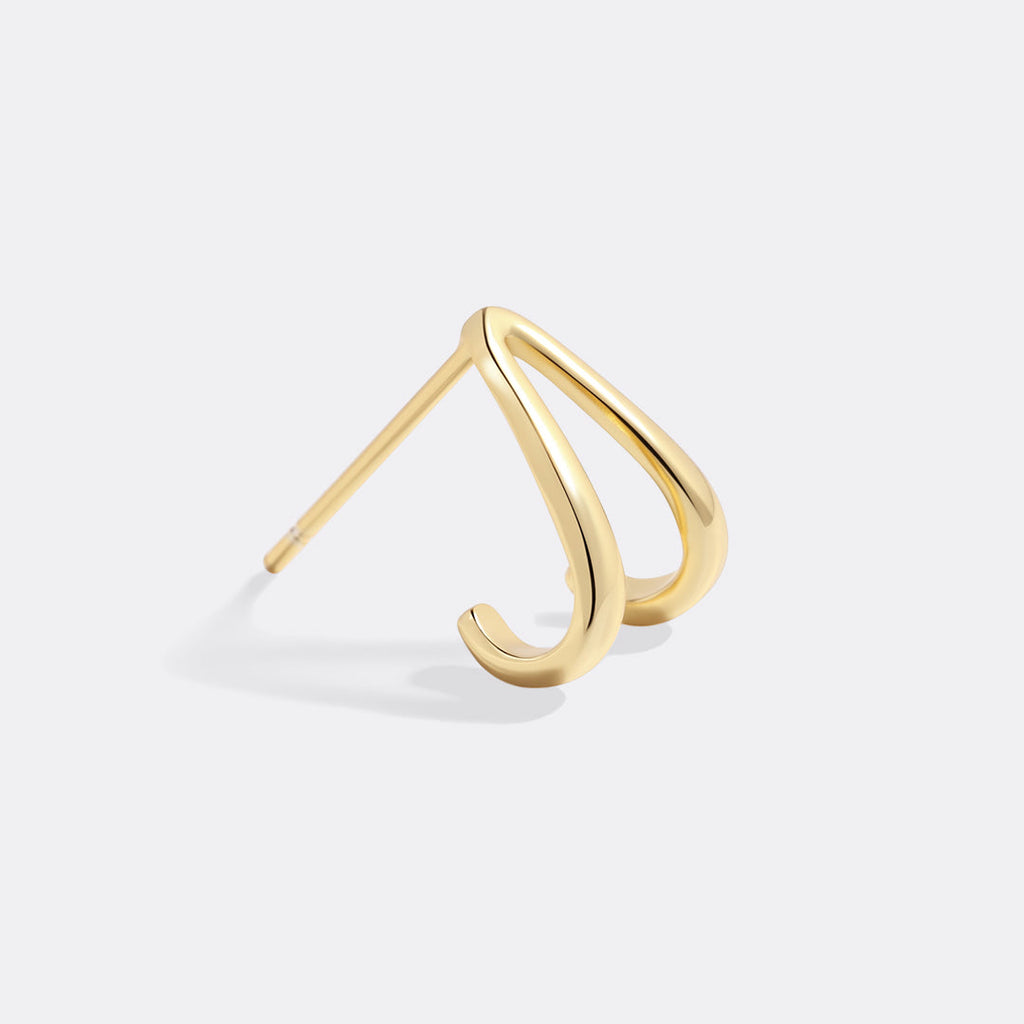 Boucles d'oreilles créoles Wishbone en or