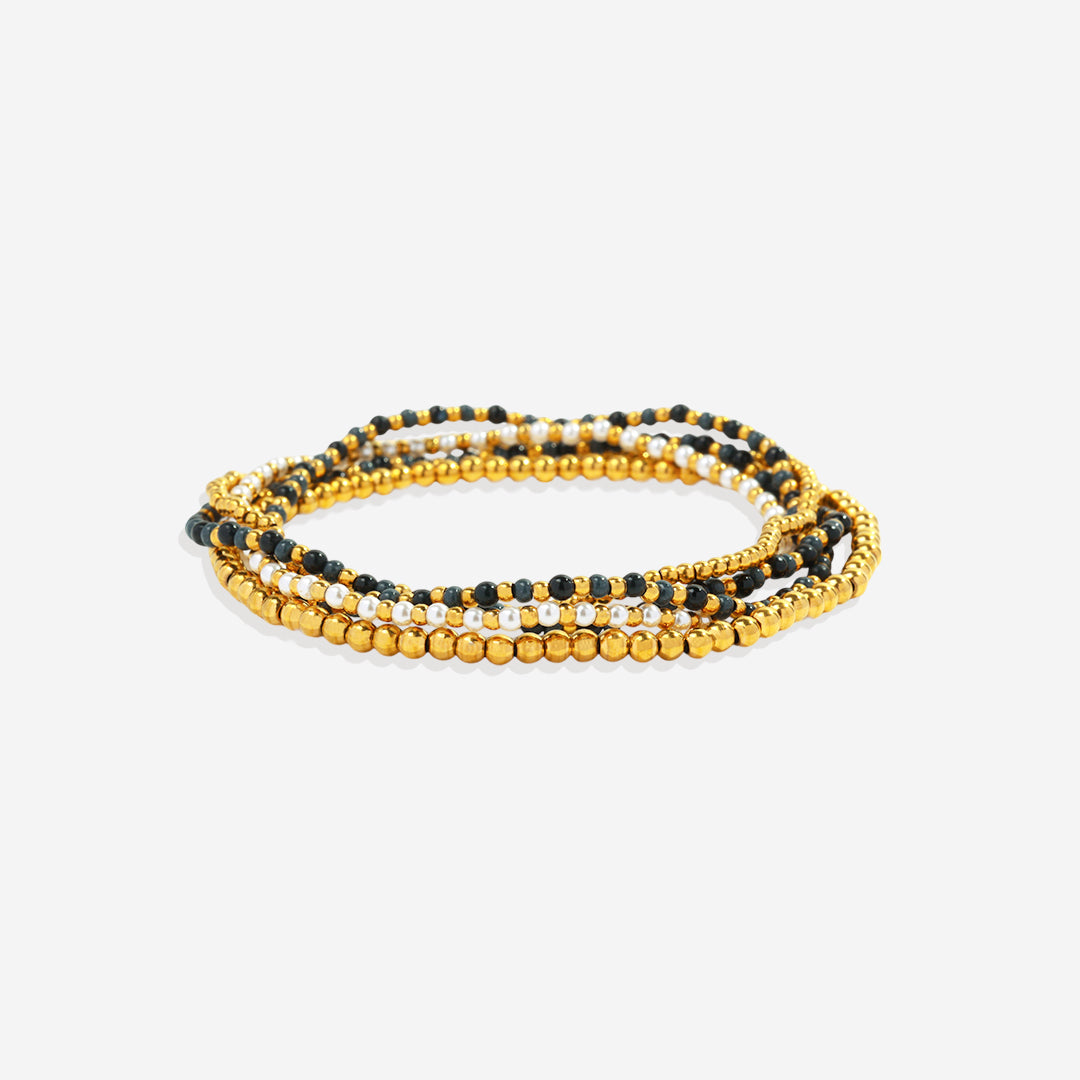 Ensemble de bracelets empilables Weather the Storm avec perles