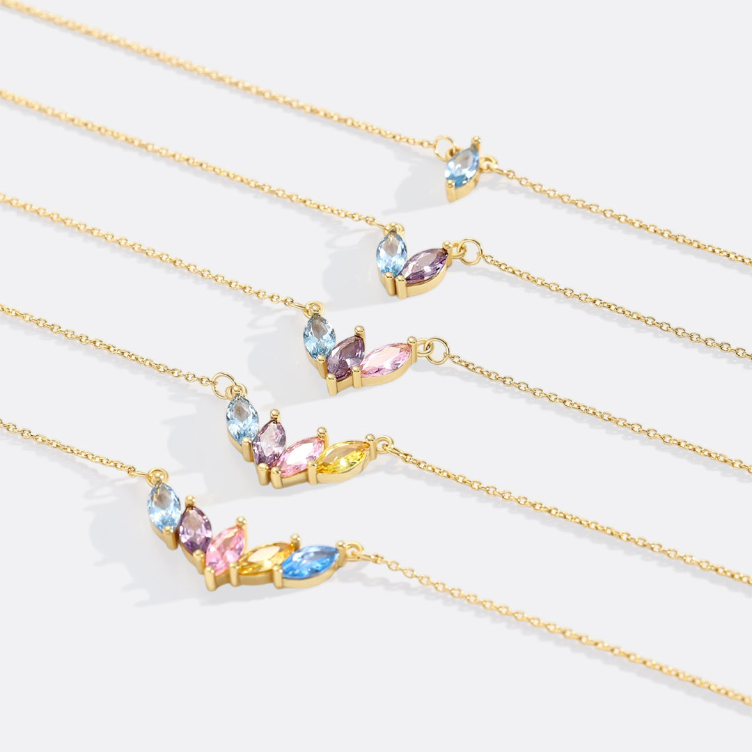 Elegant Family Birthstone Necklace