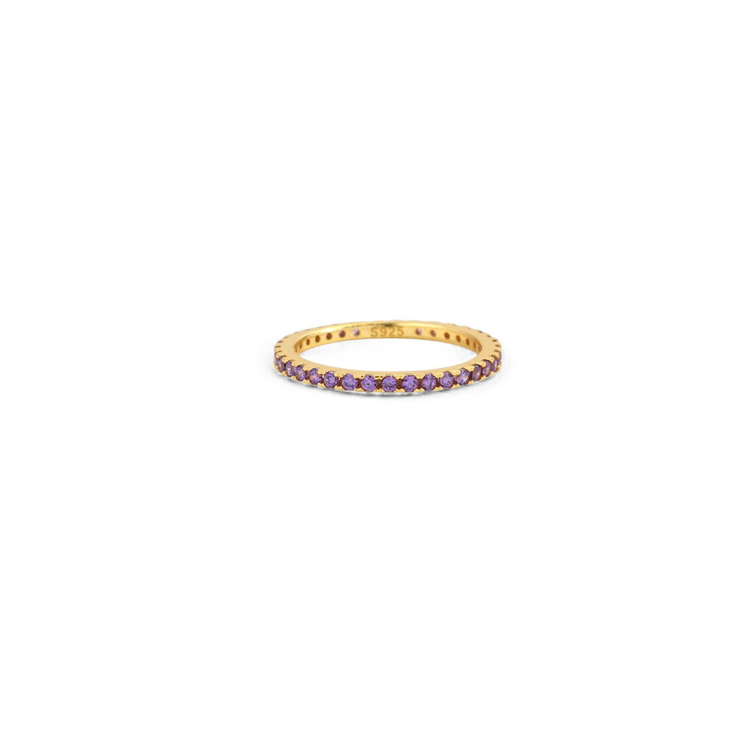 Febuary Birthstone Eternity Stacking Ring