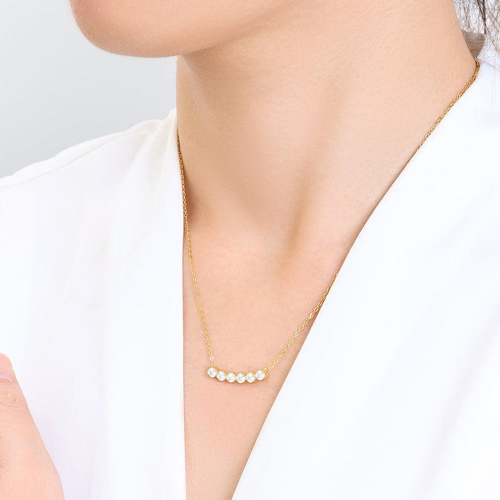 Classic Bezel-Set Diamond Necklace