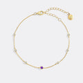 Pulsera con piedra de nacimiento de febrero
