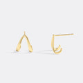 Boucles d'oreilles créoles Wishbone en or
