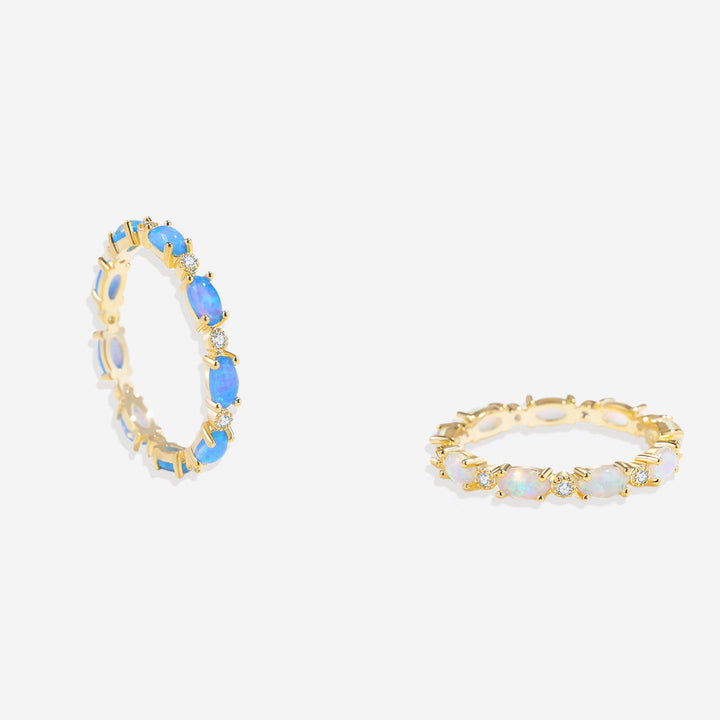 Eternity Fire Opal Ring