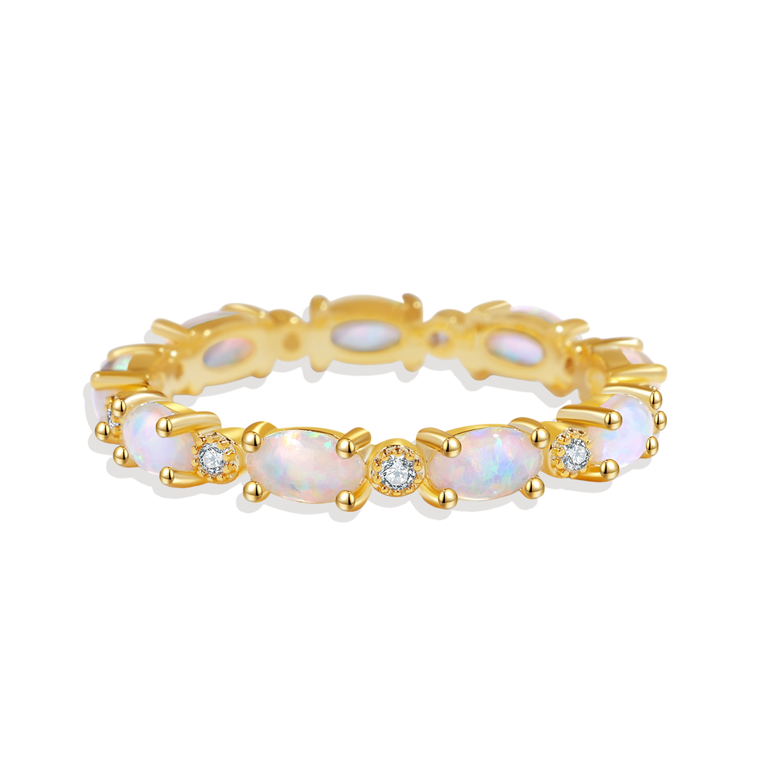 Eternity Fire Opal Ring