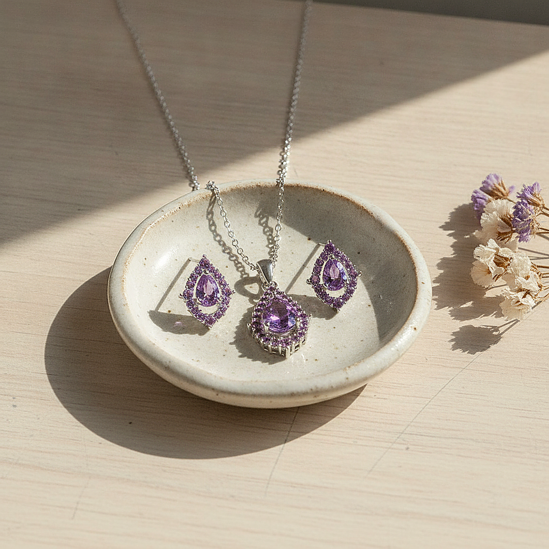 Kira Amethyst Earrings