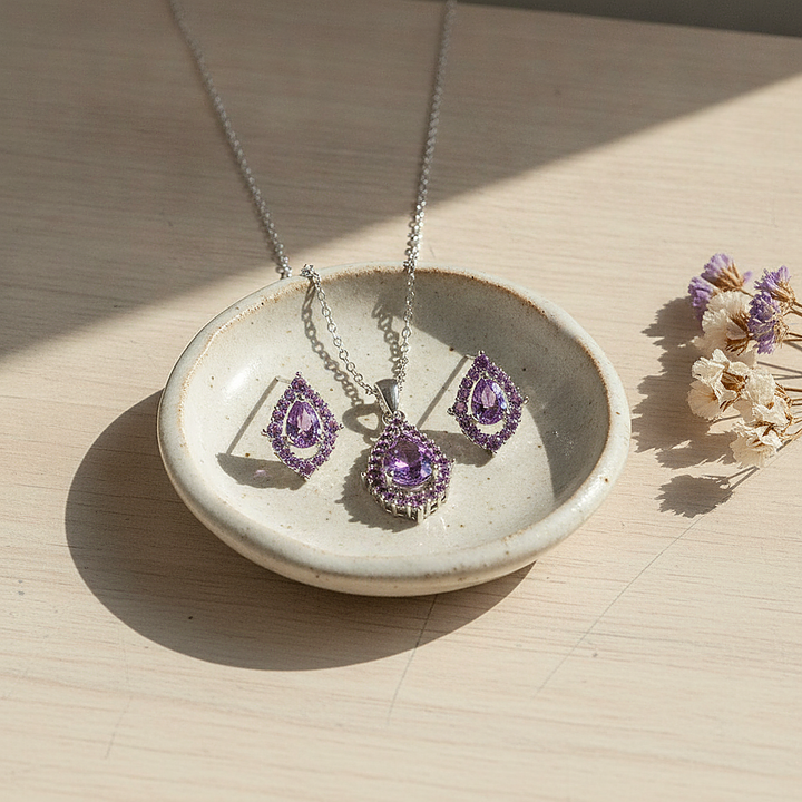 Kira Amethyst Earrings