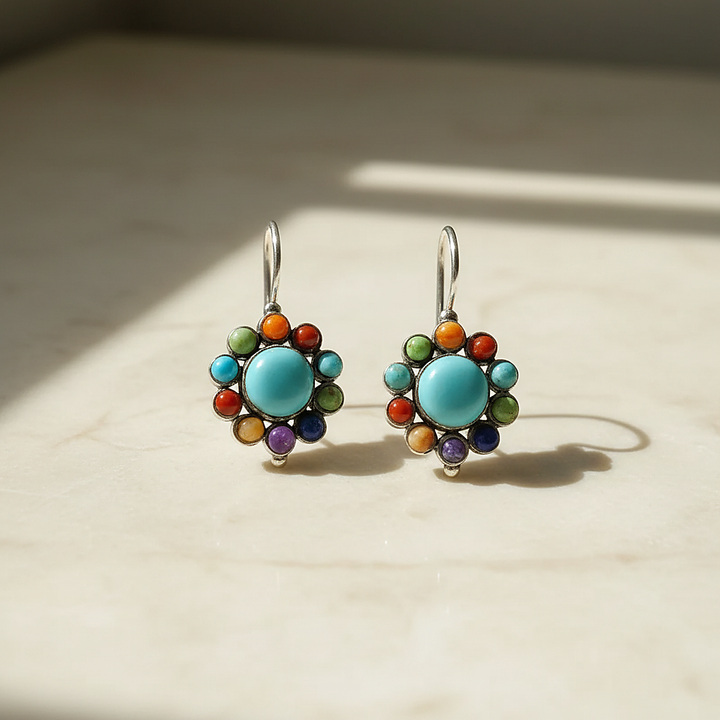Boucles d’oreilles en turquoise
