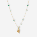 Golden Tulip Pearl Necklace