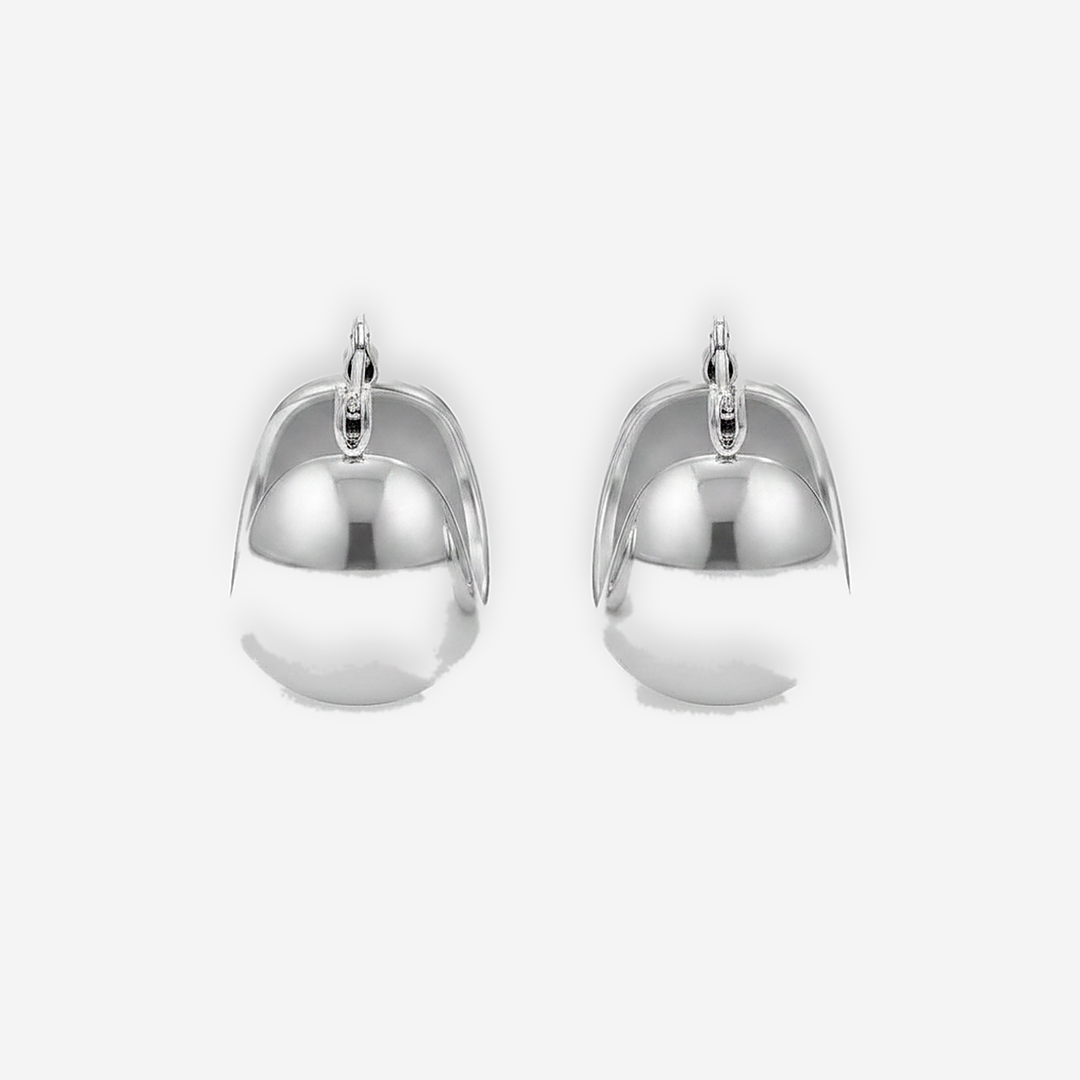 Tara Chunky Silver Hoops