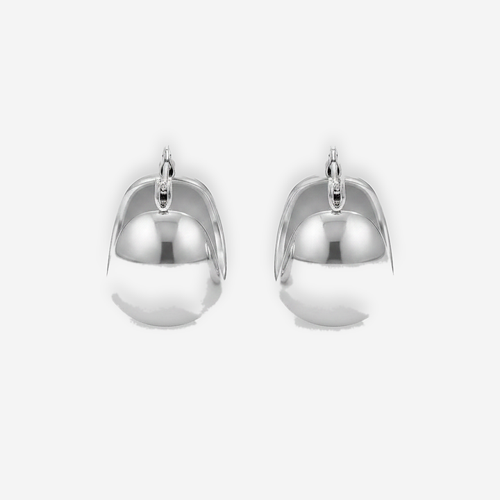 Tara Chunky Silver Hoops