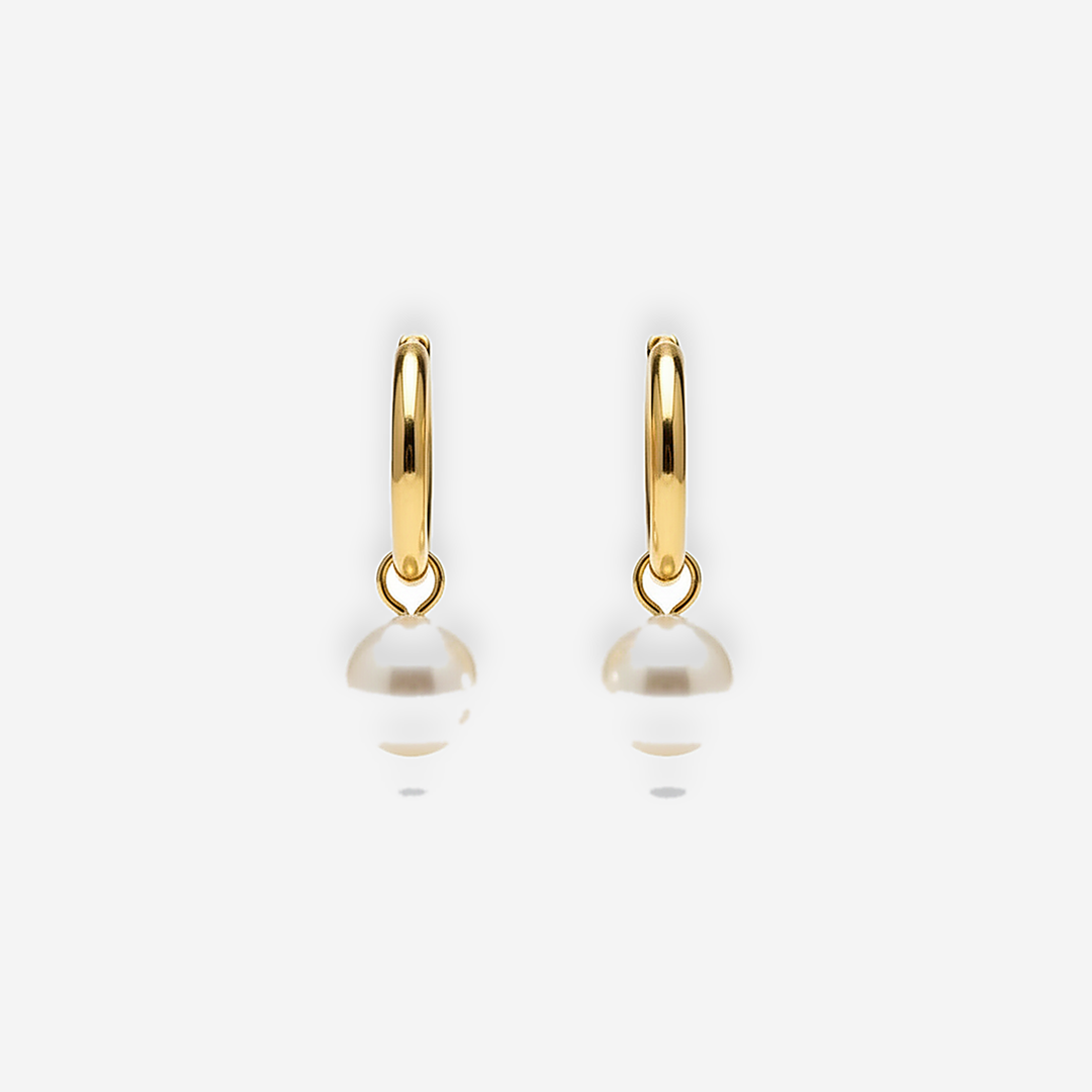 Bella Pearl Hoops
