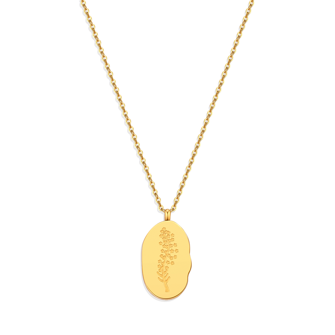 Collier Pendentif Fleur de Naissance Dorée