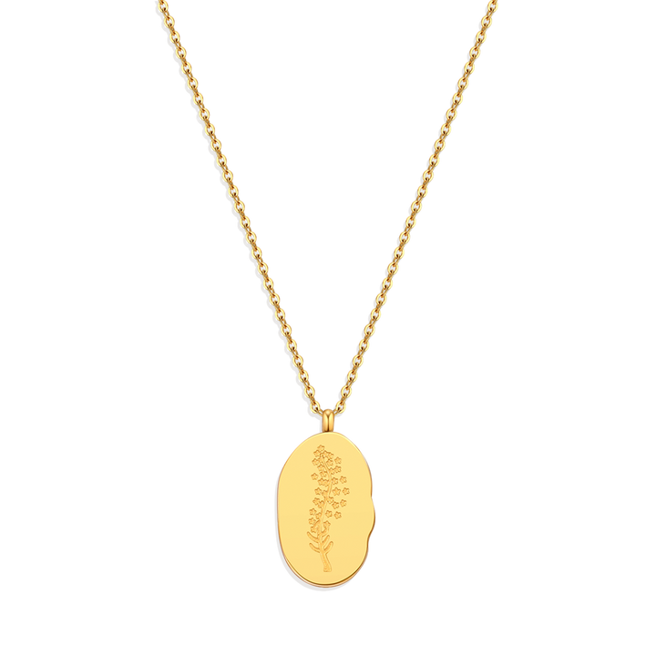 Collier Pendentif Fleur de Naissance Dorée