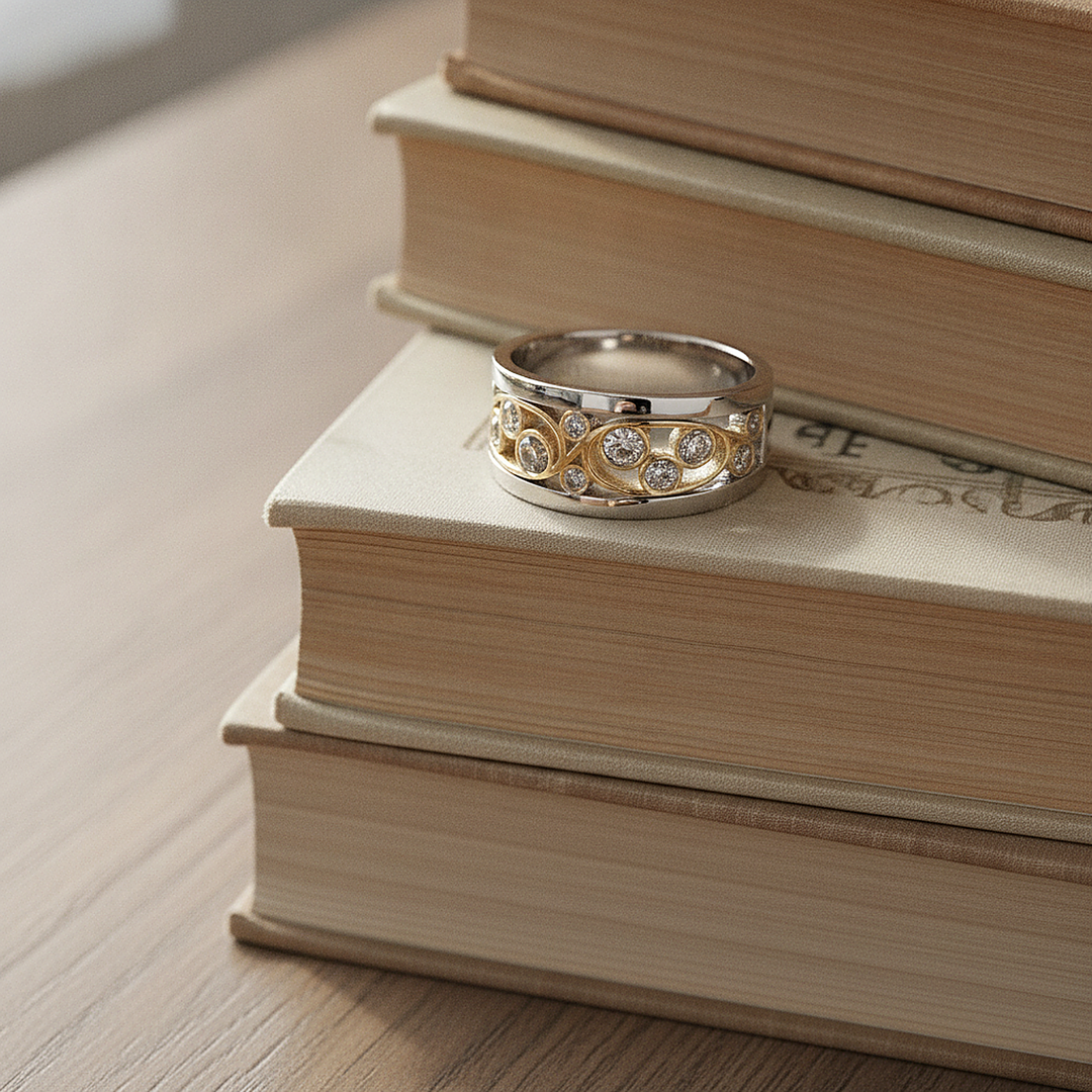 Giada-zirkonia ring