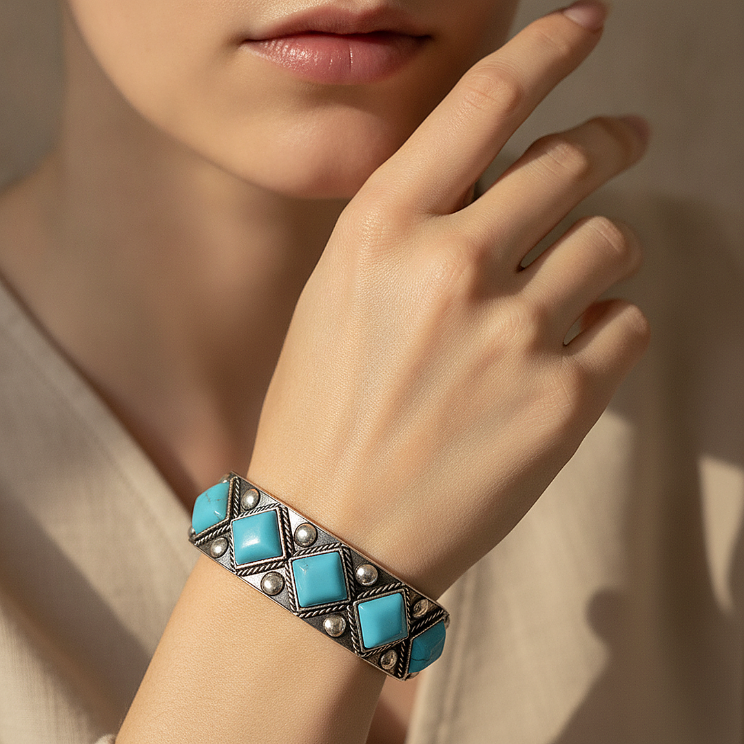 Bracelet turquoise imposant