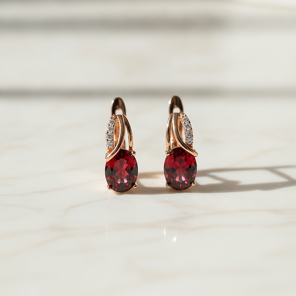 Minđuše Bijou Ruby
