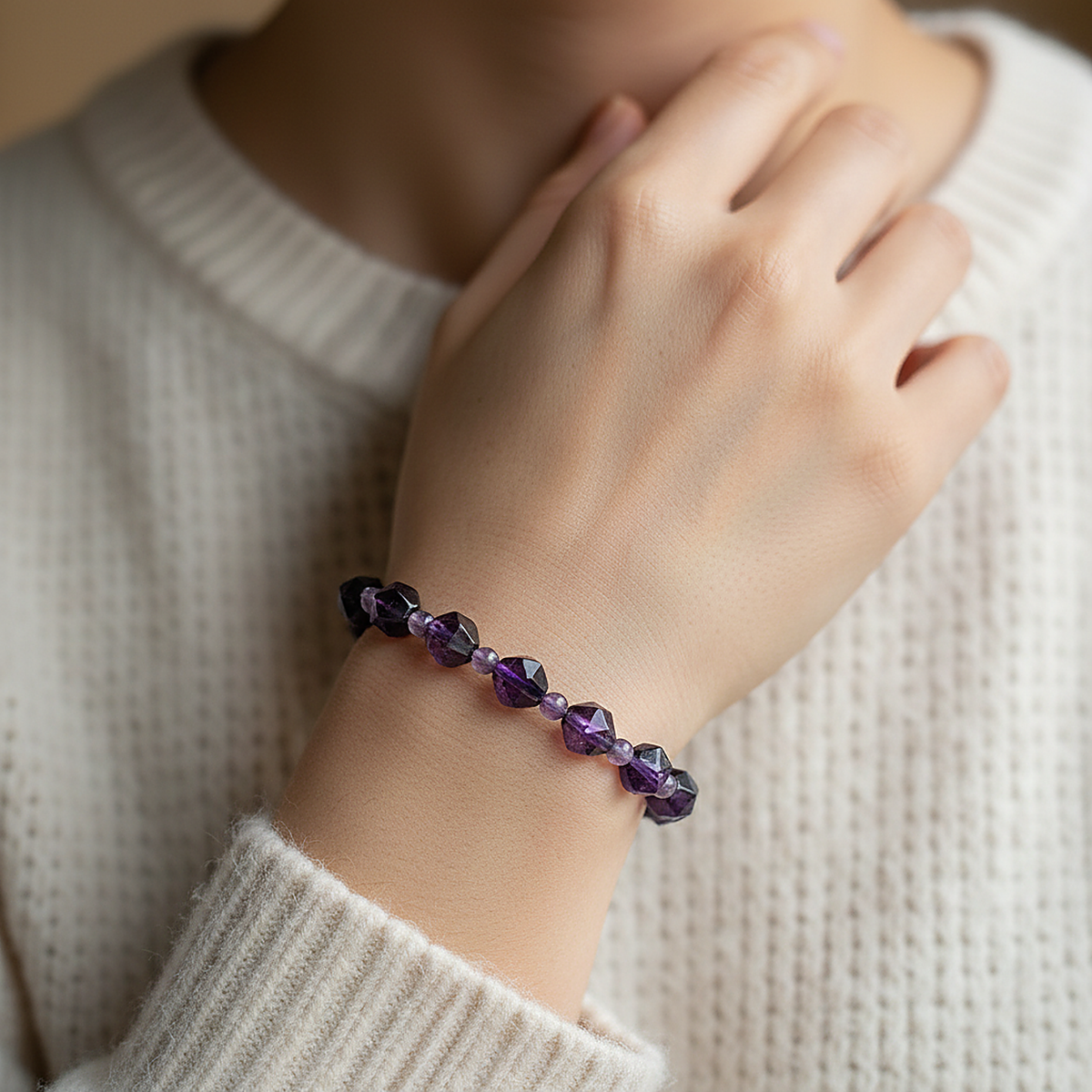 Bracelet Aurore en améthyste