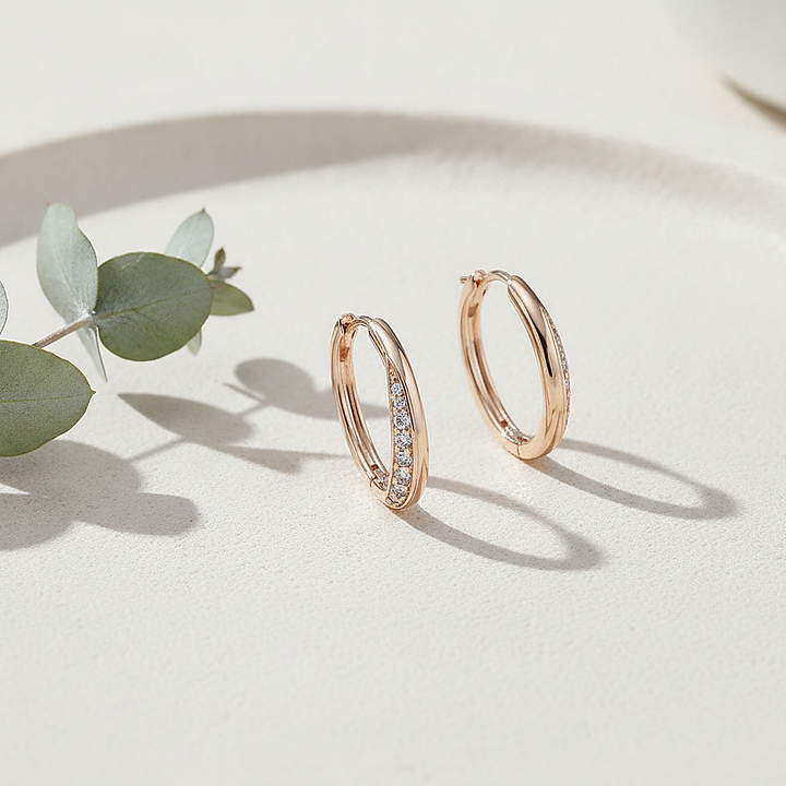 Boucles d’oreilles Sereia en zircone