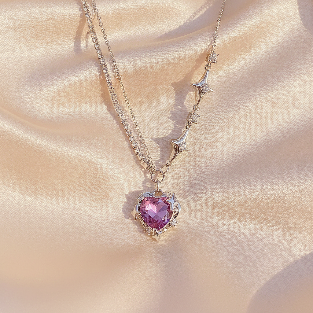 Cerise Crystal Necklace