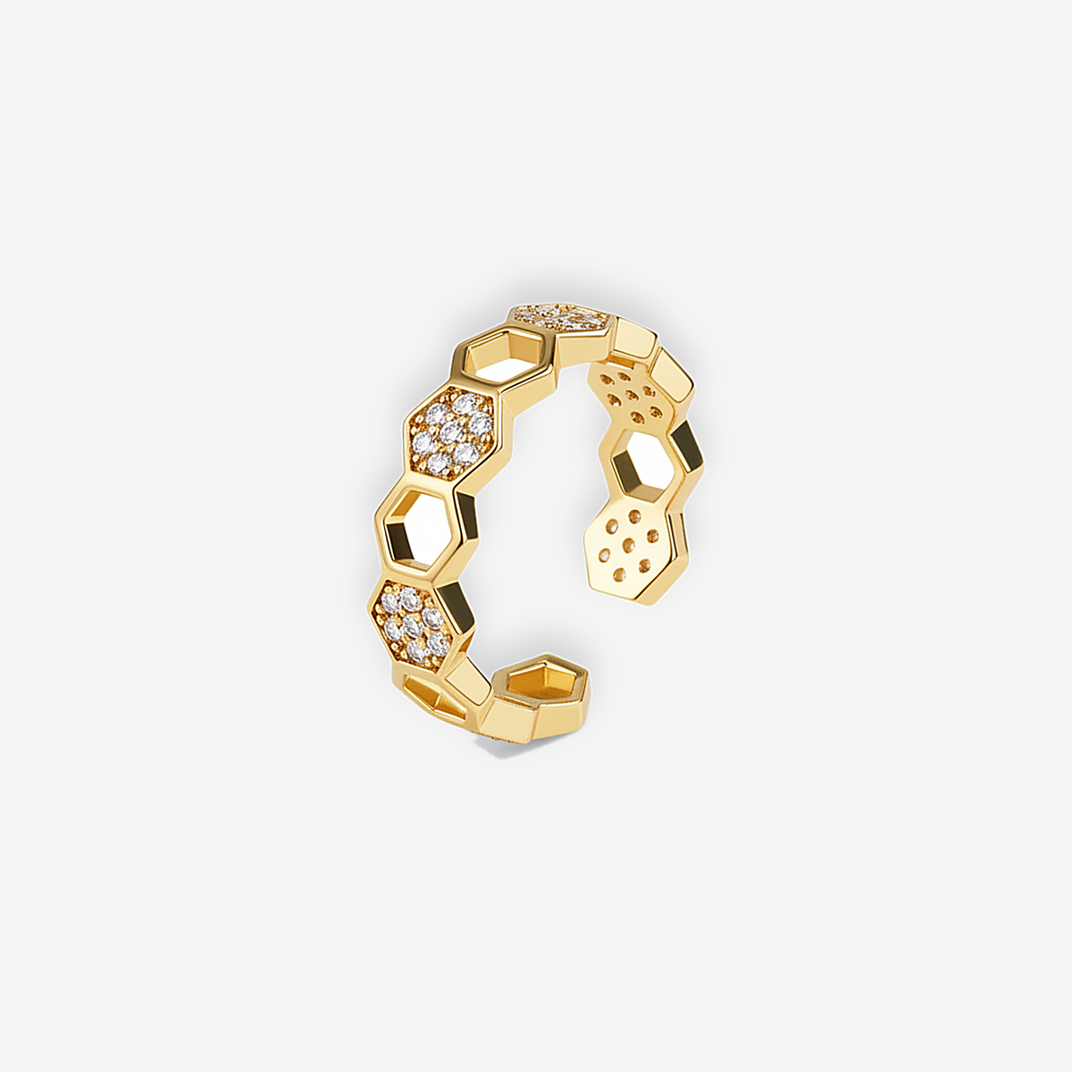 Beatrice Honeycomb Crystal Ring