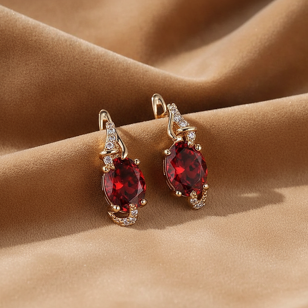 Brincos Zelie Ruby