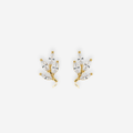Ivy Crystal Leaf Studs