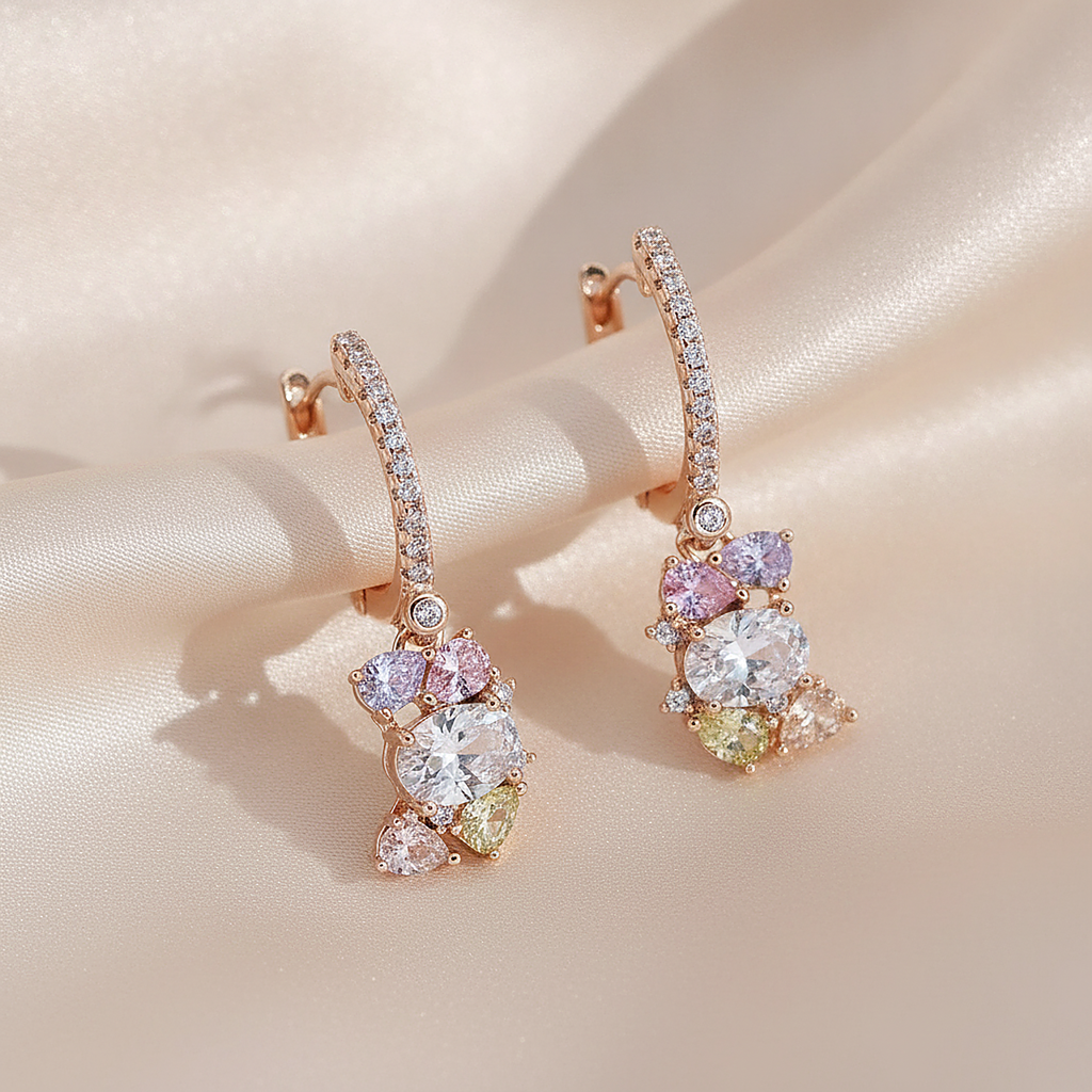 Náušnice Une so zirkónmi