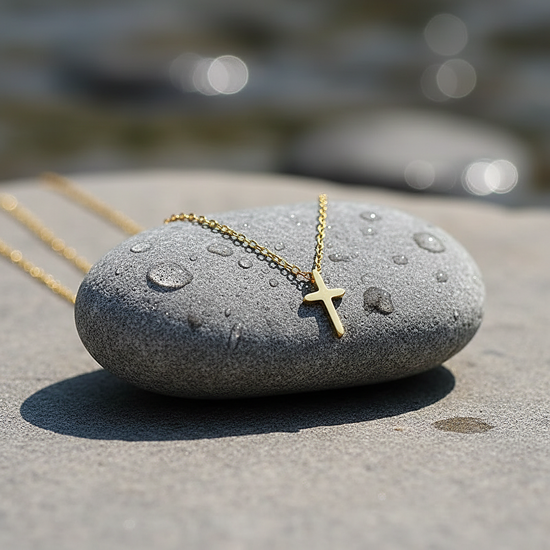 Klassieke Gouden Kruis Ketting