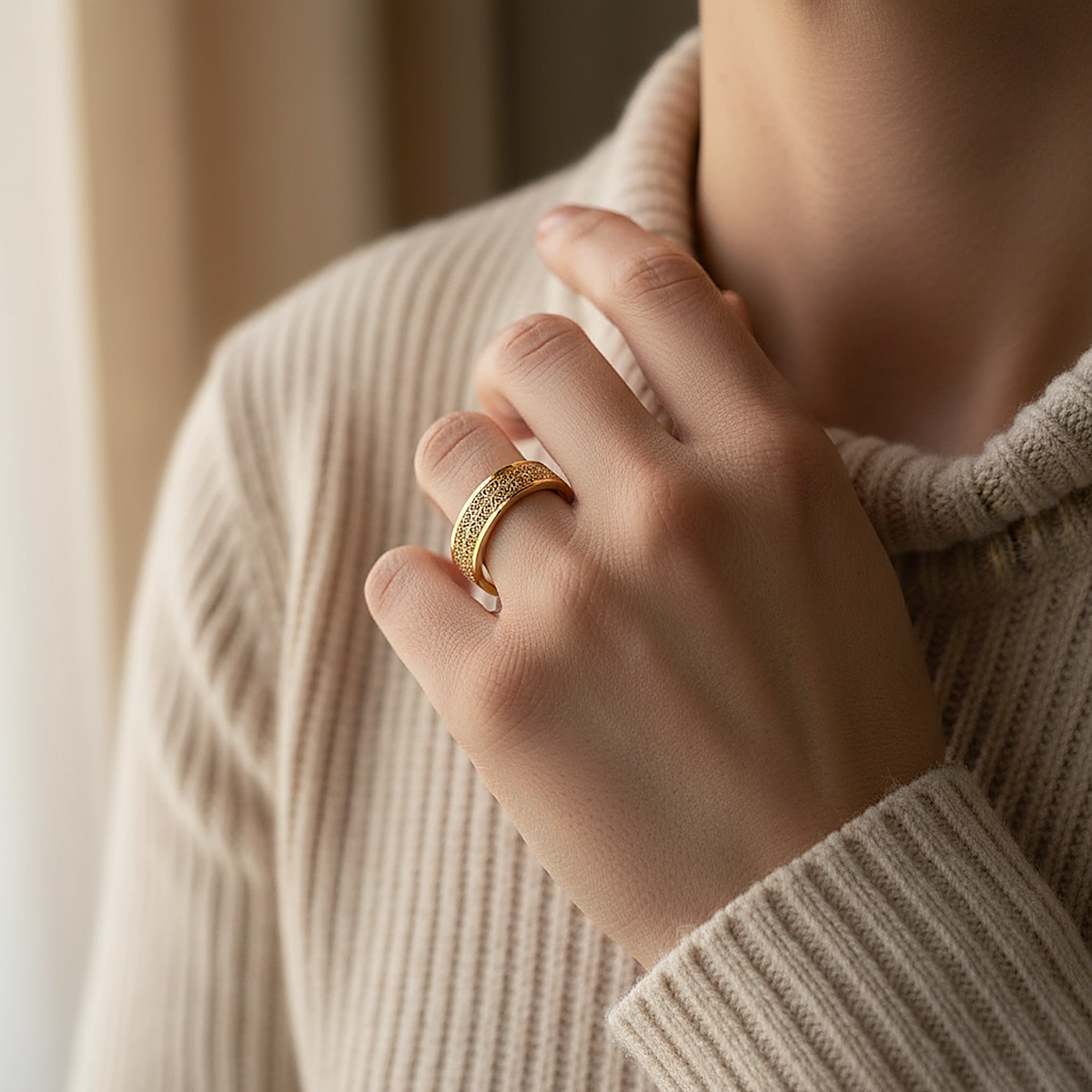 Bague Ondine dorée