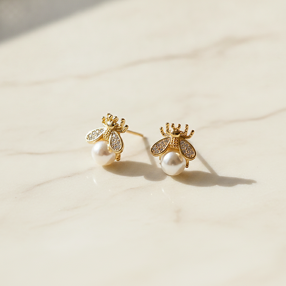Marisole Pearl Stud Earrings