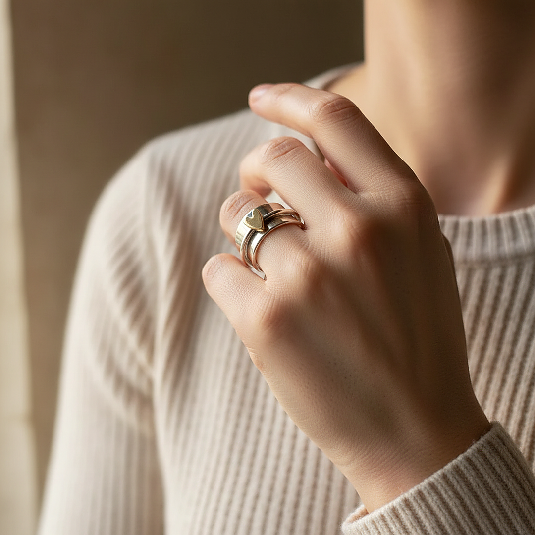 Mila ring worn