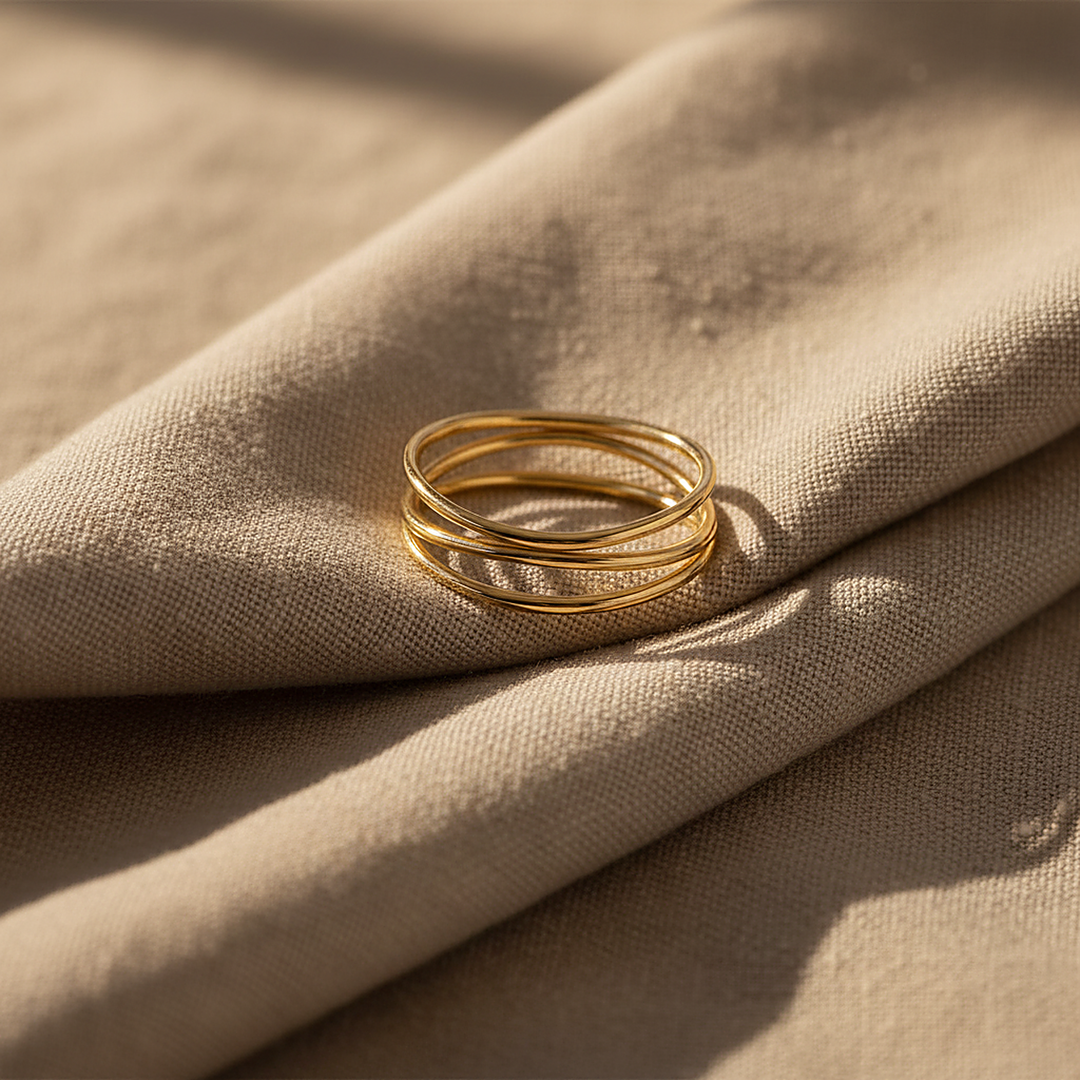Seraphine Wrap Ring on linen