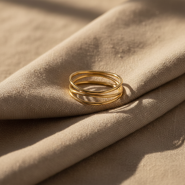 Seraphine Wrap Ring on linen