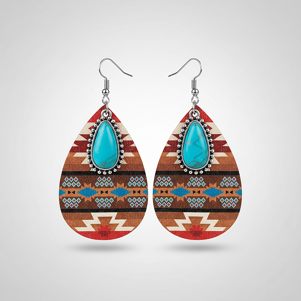 Boucles d’oreilles Sylvie turquoise