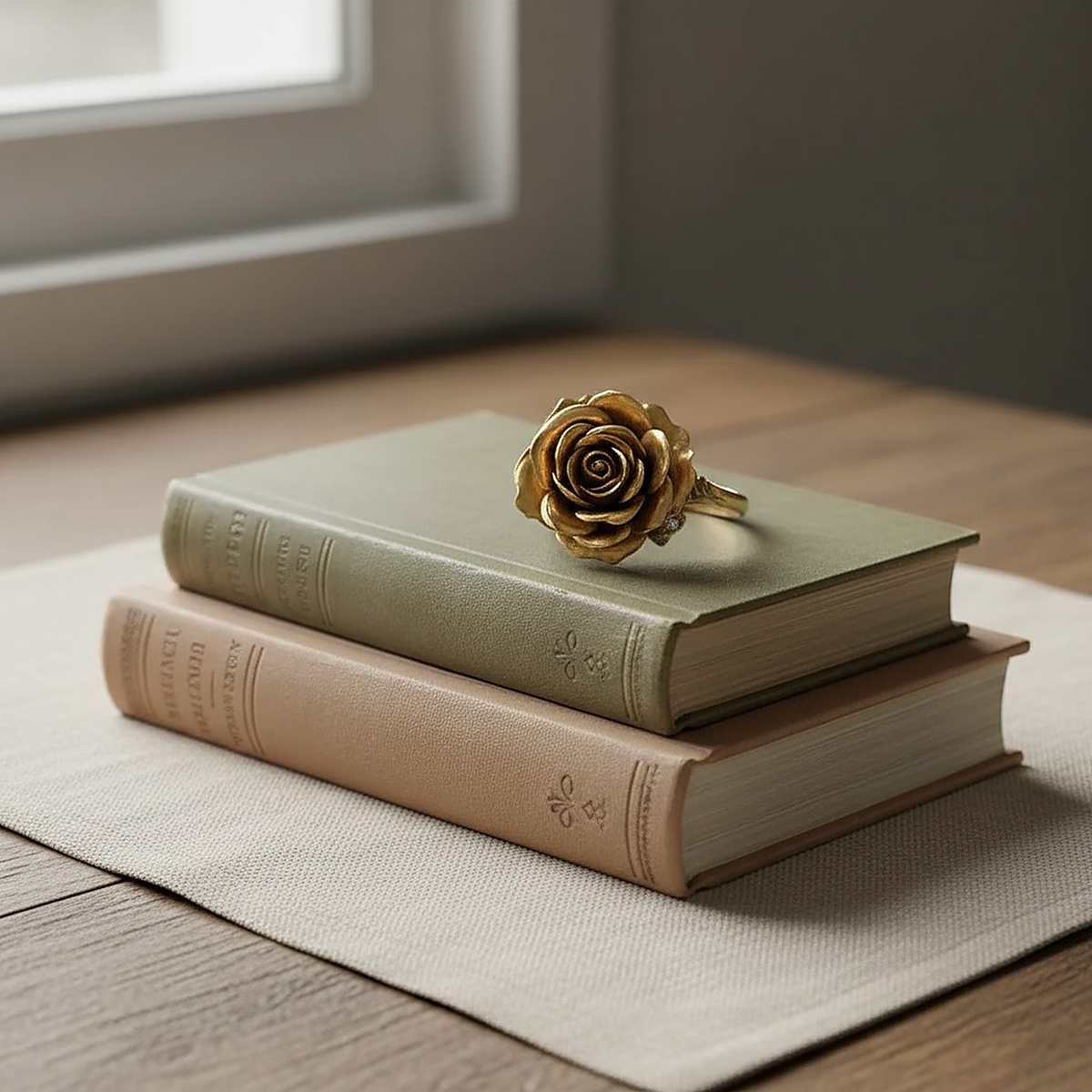 Bague Giada dorée