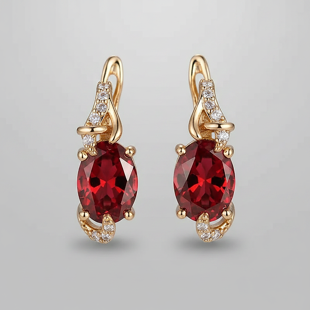 Brincos Zelie Ruby