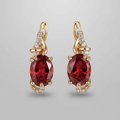 Brincos Zelie Ruby