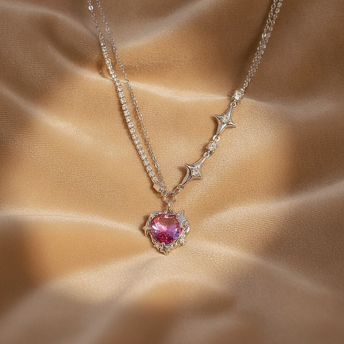 Cerise Crystal Necklace