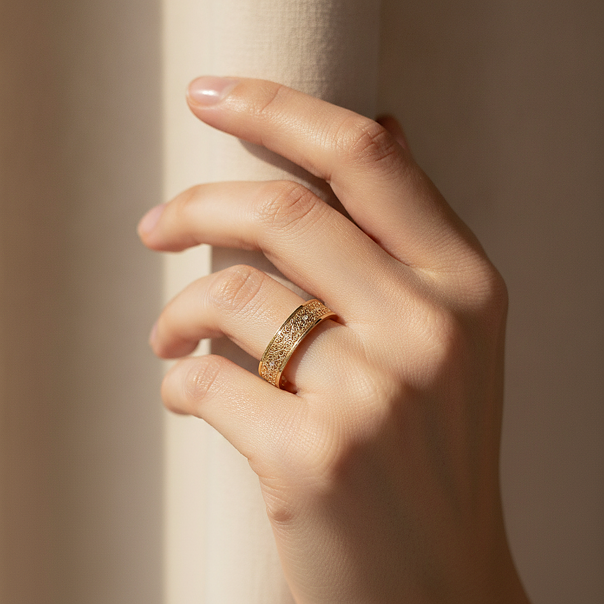 Bague Ondine dorée