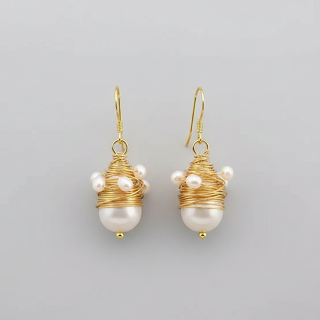 Cerise Pearl Earrings