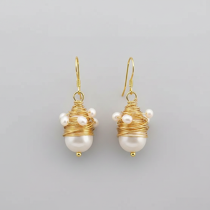 Cerise Pearl Earrings