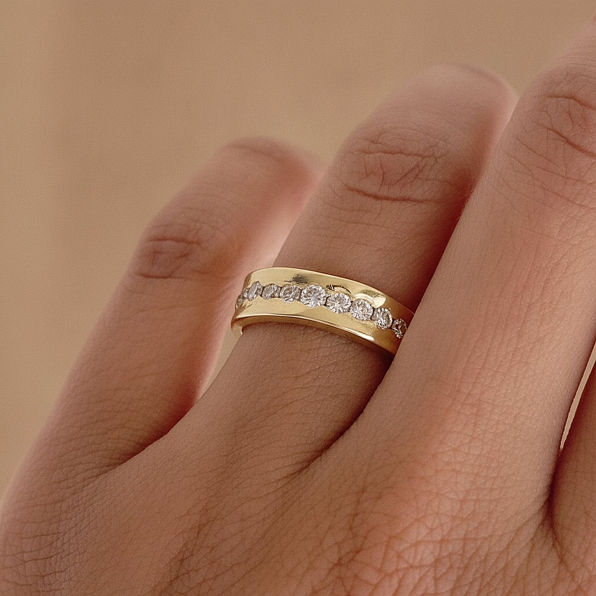 Bague en zircone cerise